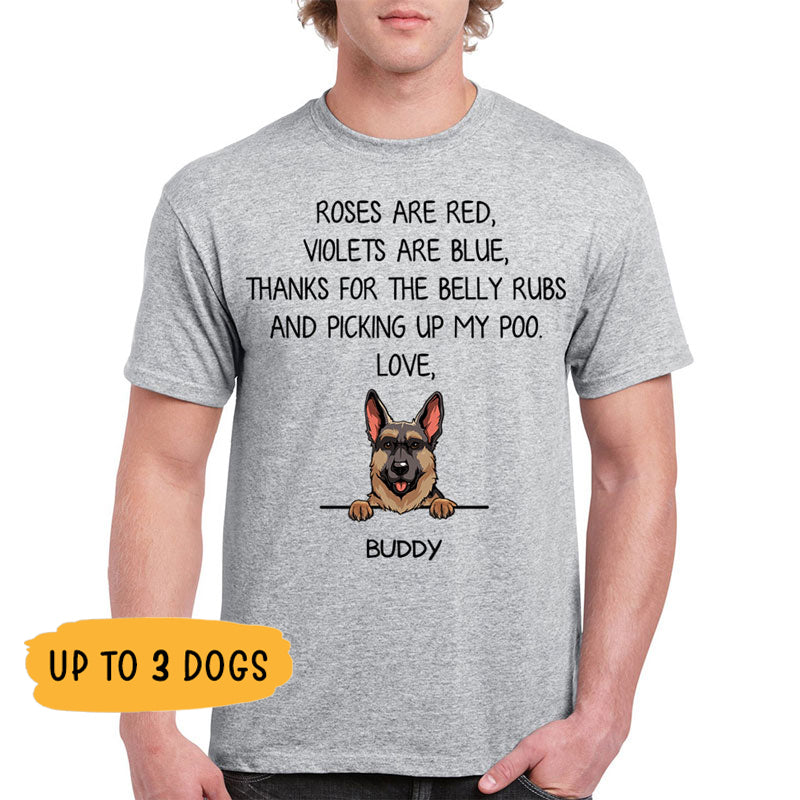 Roses are Red, Funny Dogs Personalized Custom Shirt, Gifts for Dog Lovers