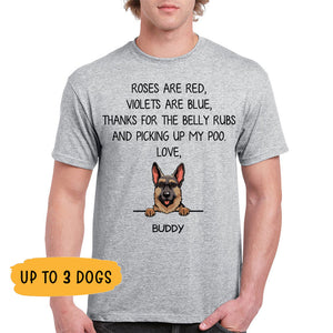 Roses are Red, Funny Dogs Personalized Custom Shirt, Gifts for Dog Lovers, Custom Tee, Father's Day gift