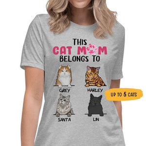 This Cat Mom Belongs To, Custom Shirt, Personalized Gifts for Cat Lovers
