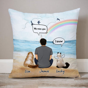 I Still Talk About You I Miss You, Personalized Memorial Pillows, Custom Gift for Cat Lovers