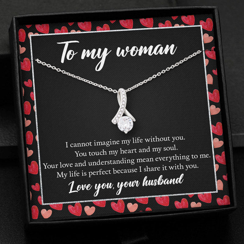 You Touch My Heart, Personalized Luxury Necklace, Message Card Jewelry, Gifts For Her