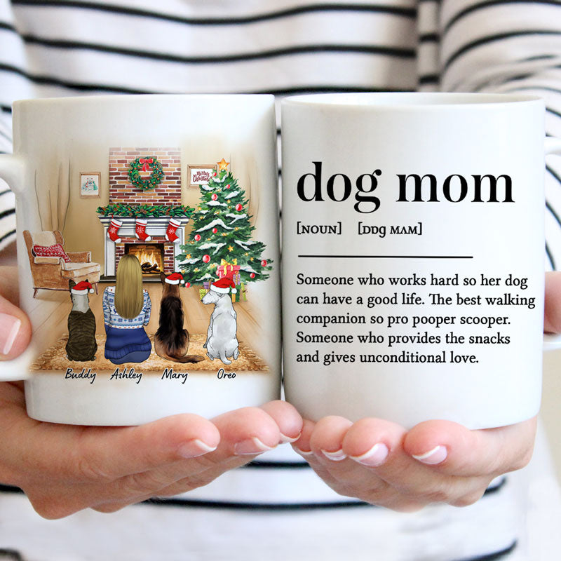 Dog Mom, Personalized Mug, Christmas Gift for Dog Mom, Dog Lovers