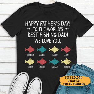 Father's Day From Daughter Fishing Theme Long Sleeve T-Shirt T-Shirt