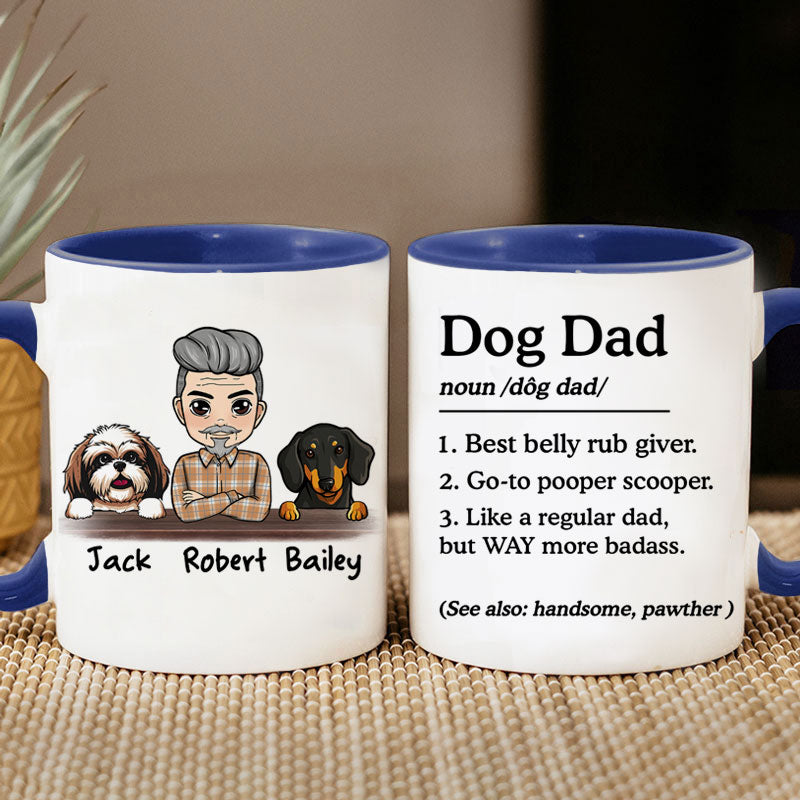 Dog Dad Definition , Personalized Accent Mug, Custom Gifts For Dog Lovers, Father's Day Gifts