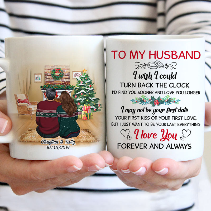 I Wish I Could Turn Back The Clock, Christmas, Personalized Mug, Anniv ...