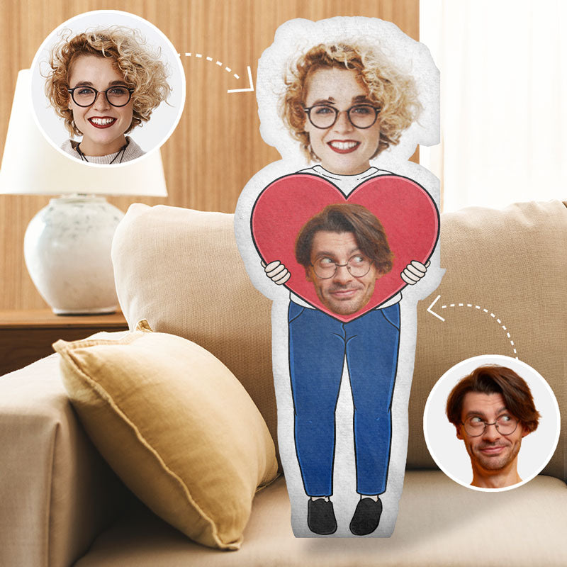 Custom Face Pillow, Personalized 3D Photo Face Pillow, Personalized Pillow, Valentine Gift For Her