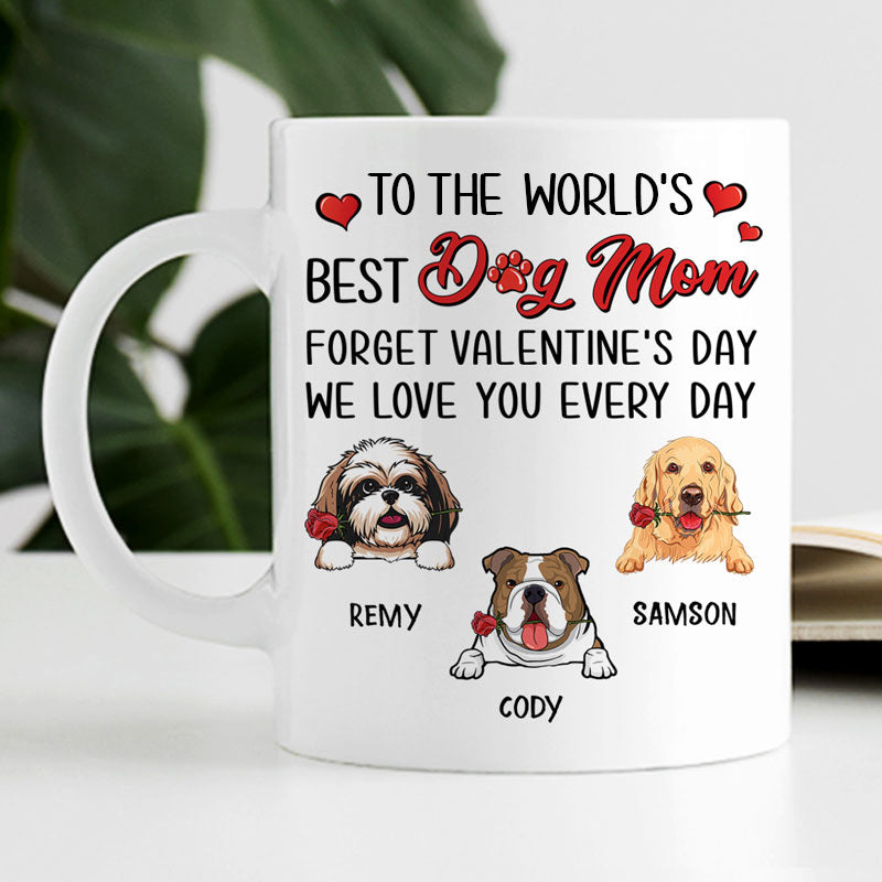 Discover Dog Mom We Love You Every Day, Funny Mug, Customized Coffee Mug, Gift for Dog Lovers