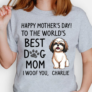Happy Mother's Day Best Dog Mom, Personalized Mother's Day Shirt, Gifts For Dog Mom