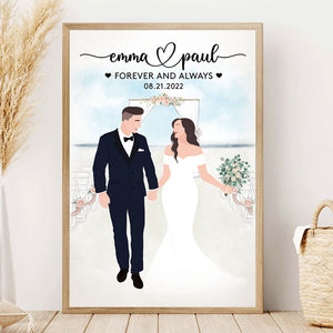 Forever And Always, Personalized Poster, Wedding Gift, Anniversary Gift For Couple