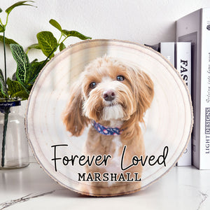 Forever Loved, Personalized Photo Wood Slice, Custom Photo Gift for Pet Lovers