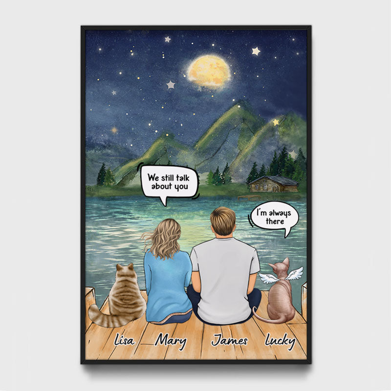 I Still Talk About You Couple, Memorial Gifts For Cat Lovers, Personalized Poster