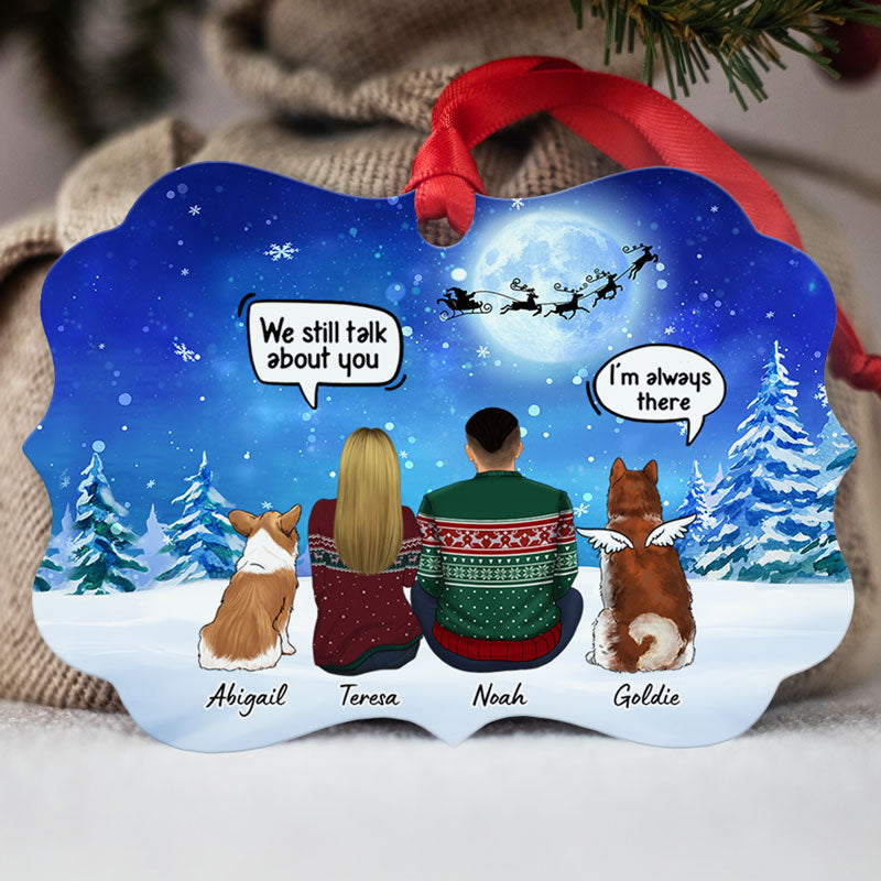 Still Talk About You Couple, Personalized Aluminium Ornaments, Custom Holiday Gift, Christmas Gift For Dog Lovers