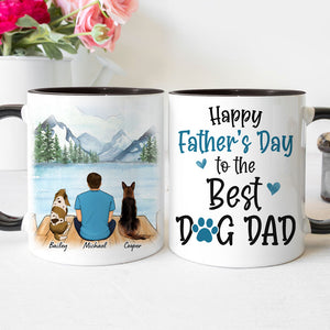 Happy Father's Day To The Best Dog Dad, Personalized Mug, Father's Day Gifts, Gift For Dog Lovers