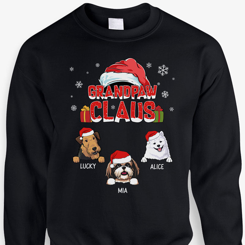 Grandpaw Claus, Personalized Custom Sweaters, T Shirts, Christmas Gifts
