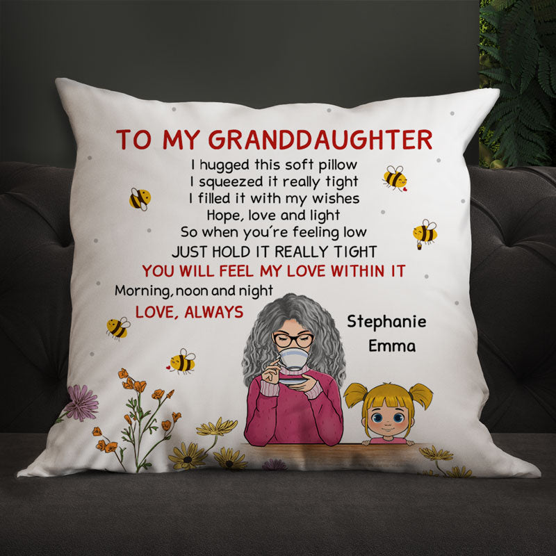 Grandma Whenever You Touch This Personalized Throw Pillow Cover