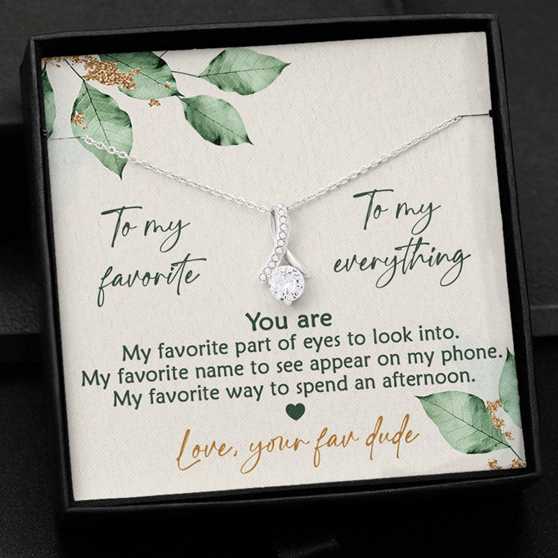 You Are My Fav, Luxury Necklace, Custom Message Card Jewelry, Gift For Her