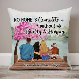 No Home Complete Without Dogs, Personalized Pillows, Custom Gift for Dog Lovers