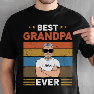 Best Grandpa or Dad Ever Old Man, Personalized Father's Day Shirt