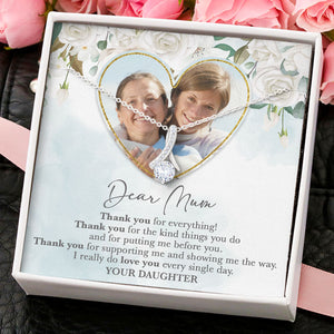 Thank You For Everything, Personalized Luxury Necklace, Mother's Day Gifts, Custom Photo