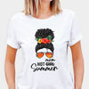 Hot Mom Summer Messy Bun, Hot Girl Summer, Personalized Summer T-Shirt, Tank Top