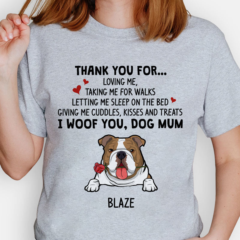 Thank You For Loving Us, Personalized Shirt, Gift For Dog Lovers, Mother's Day Gifts