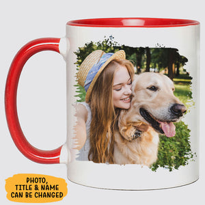 You're The Best Dog Mum, Personalized Accent Mug, Gifts For Dog Lovers, Custom Photo