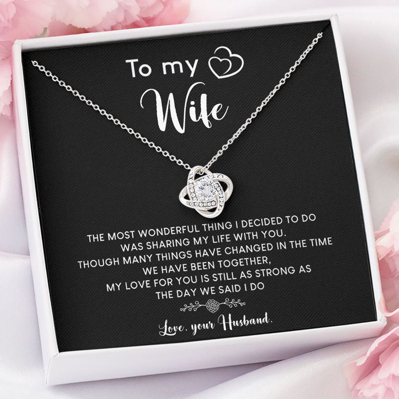 Sharing My Life With You, Personalized Luxury Necklace, Message Card Jewelry, Gift For Her