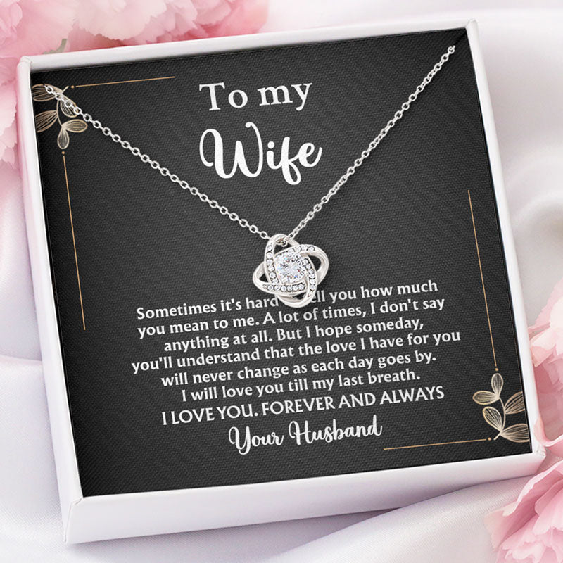 Love You Till My Last Breath, Personalized Luxury Necklace, Message Card Jewelry Gift For Her