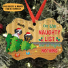 On The Naughty List, Personalized Aluminium Ornaments, Custom Holiday Gift For Dog Lovers