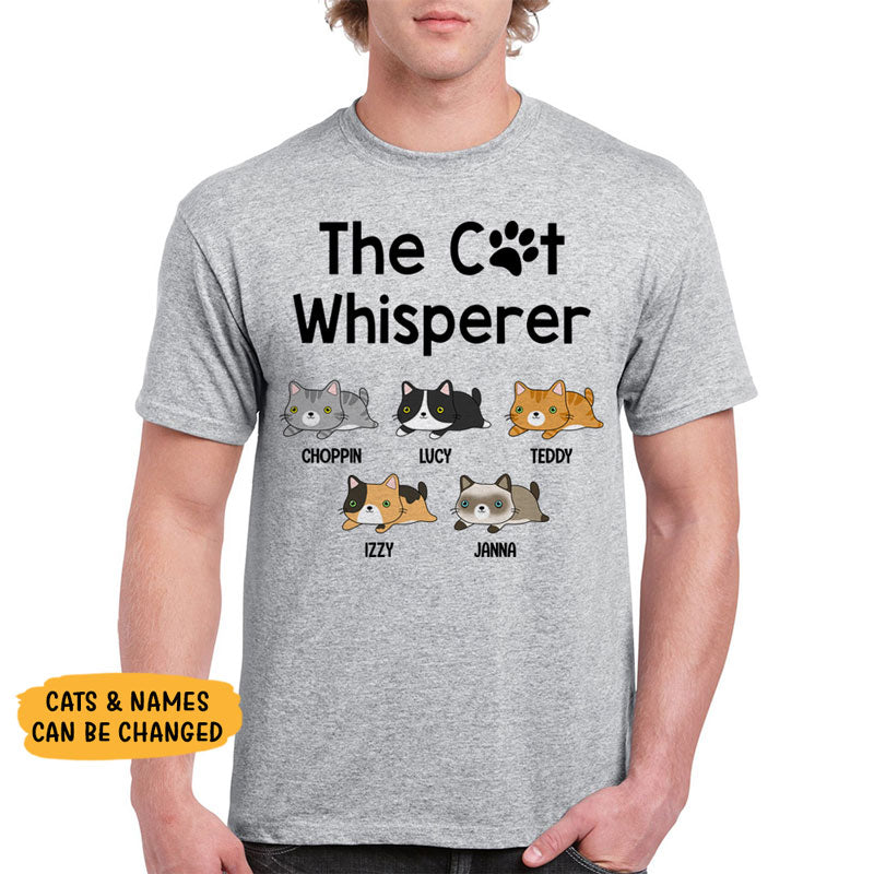The Cat Whisperer, Custom Shirt, Personalized Gifts for Cat Lovers