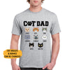 Cat Dad, Cat Face, Custom Shirt, Personalized Gifts for Cat Lovers