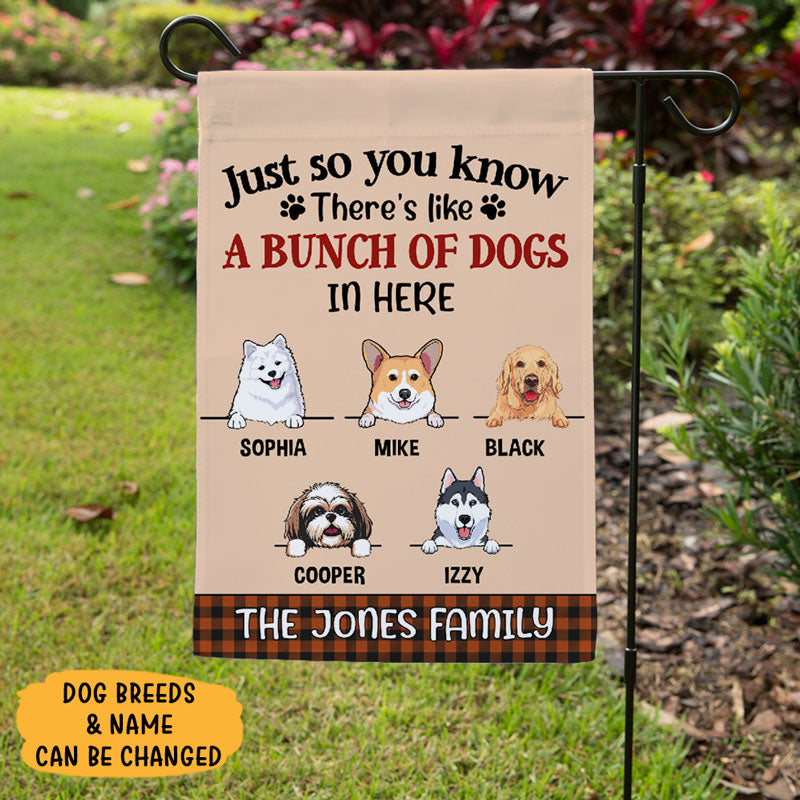 A Bunch Of Dogs, Custom Flags, Personalized Dogs Decorative Garden Flags