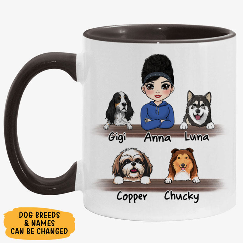 Dog Mom Definition, Personalized Accent Mug, Custom Gifts For Dog Lovers