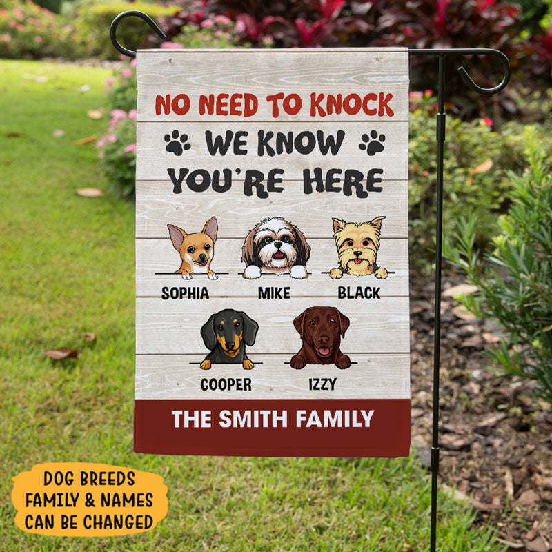 No Need To Knock Doormat, Gift For Dog Lovers, Personalized Doormat, N -  PersonalFury