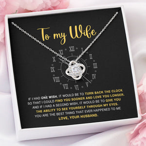 Turn Back The Clock, Personalized Luxury Necklace, Message Card Jewelry, Anniversary Gifts For Her