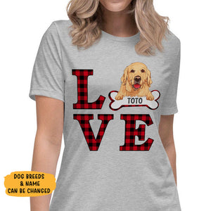 LOVE, Custom T Shirts, Personalized Gifts for Dog Lovers
