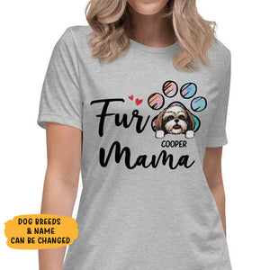 Fur Mama, Custom T Shirts, Personalized Gifts for Dog Lovers