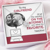 On Internet You Were My Favorite, Luxury Necklace, Custom Message Card Jewelry, Gifts For Her