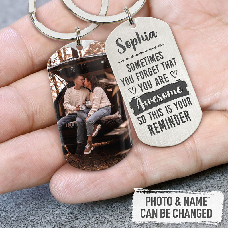 You Are Awesome, Personalized Keychain, Anniversary Gifts For Him, Custom Photo