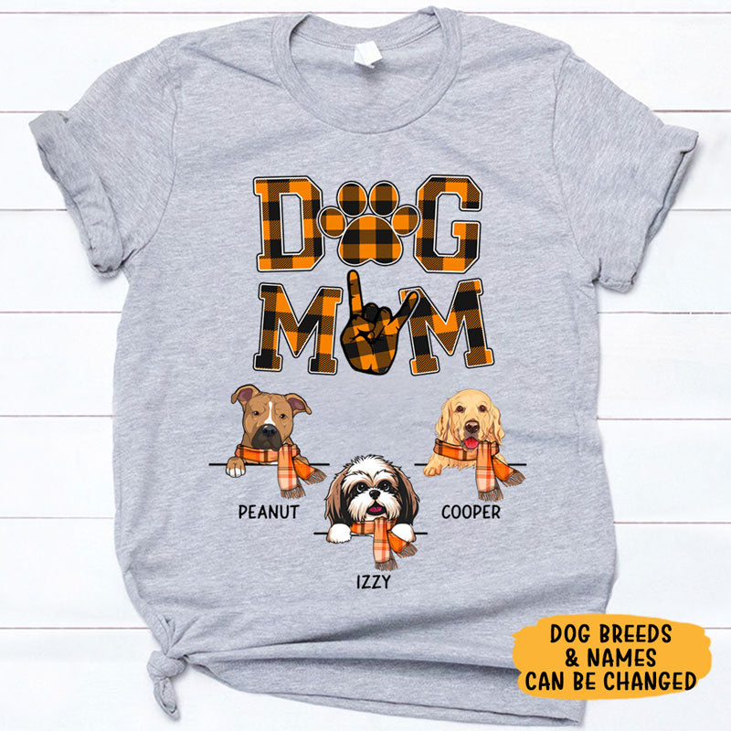 Dog Mom Autumn, Personalized Gift For Dog Mom, Custom Shirt For Dog Lovers, Personalized Gifts