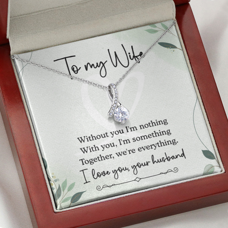 Together We Are Everything, Personalized Luxury Necklace, Message Card Jewelry, Gifts For Her