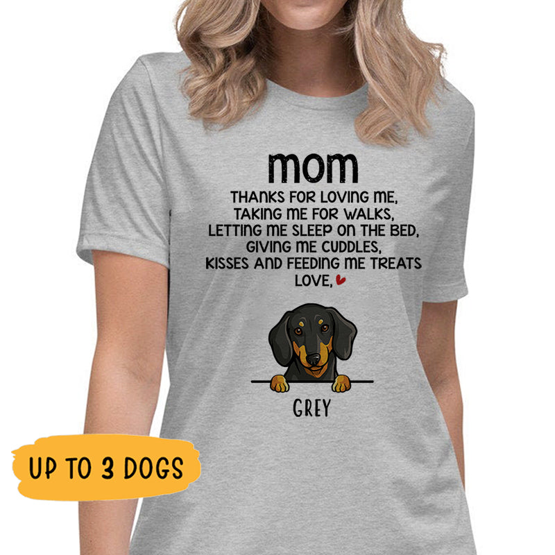 Thanks For Loving Me, Funny Personalized Custom Shirt, Custom Gift for Dog Lovers, Custom Tee