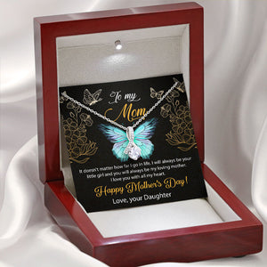 To My Mom, Black Message Card, Alluring Beauty Luxury Necklace, Gift for Mom