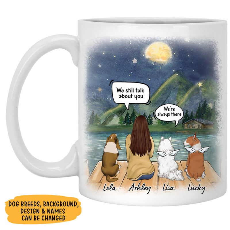 A Piece Of My Heart Lives In Heaven, Memorial Gift, Customized Mug, Personalized Gift for Dog Lovers