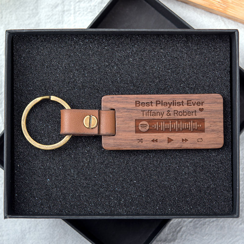 Personalized Leather Keychain, Customized Keychain, Anniversary