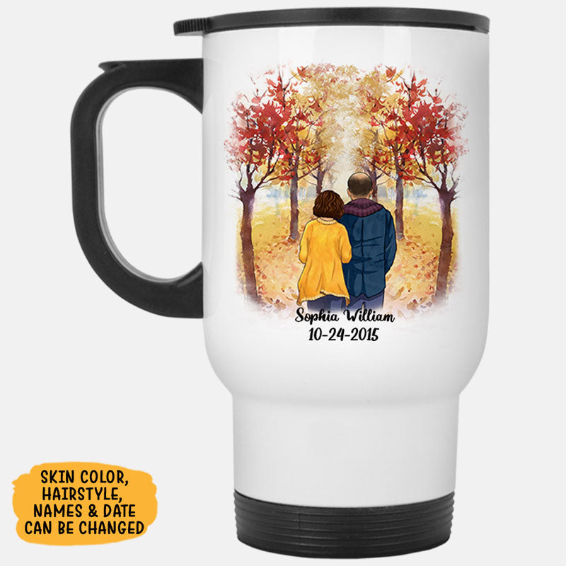 To the world you are one person, Autumn Fall, Personalized Travel Mug, Anniversary Gifts