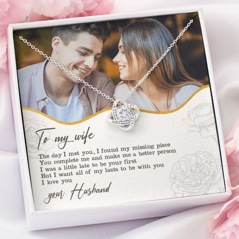 The Day I Met You, Personalized Luxury Necklace, Message Card Jewelry, Gifts For Her, Custom Photo