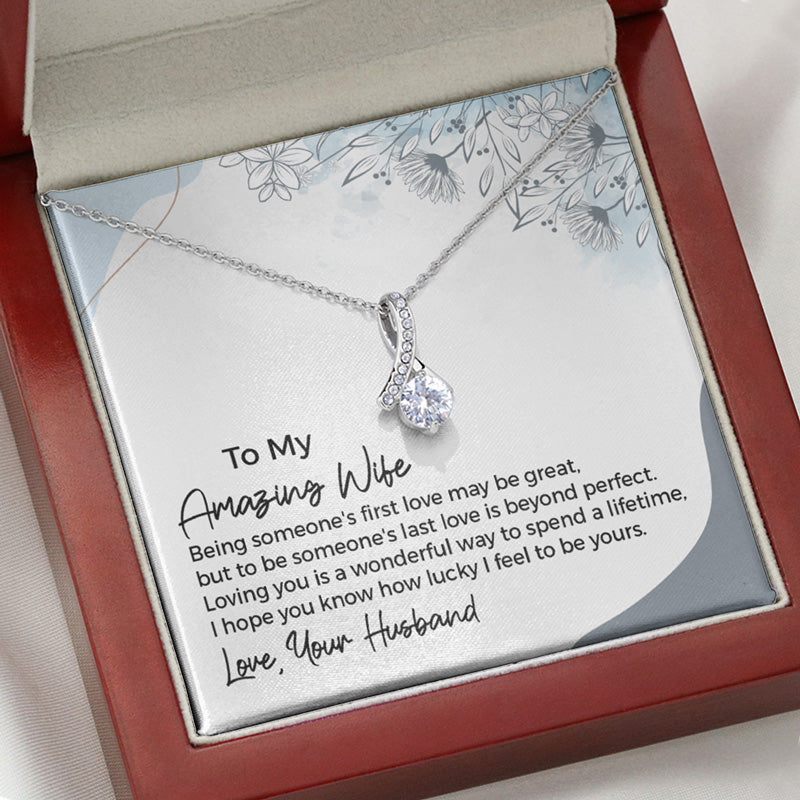 To Be Someone's Last Love, Personalized Luxury Necklace, Message Card Jewelry, Gifts For Her