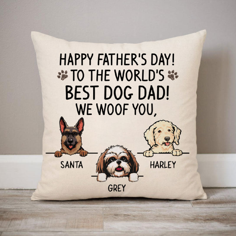 Personalized Hockey Dad And Child Best Dad Ever Custom Pillow - Wander  Prints™