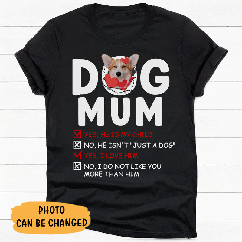 He Is My Child, Personalized Shirt For Dog Lovers, Mother's Day Gifts, Custom Photo